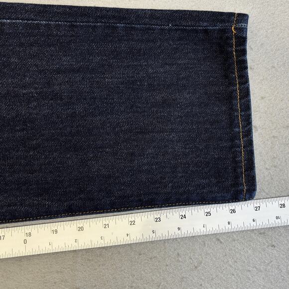 Lands End Jeans Mens 32x27 Square Rigger Blue Denim Coupe Classique Traditional - Picture 7 of 9